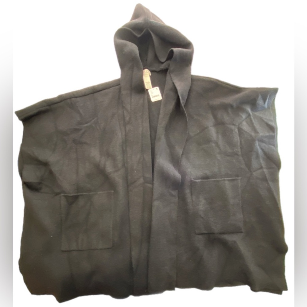 Free People Black hooded Kimono NWT - Picture 4 of 12
